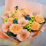 Kira (6 Gerberas, 9 Roses) - Flower Bouquet