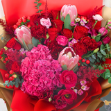 Liora (1 Hydrangea, 10 Roses) - Luxe Giant Bouquet