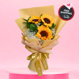 Love Light (3 Sunflower) - Valentine Flower Bouquet