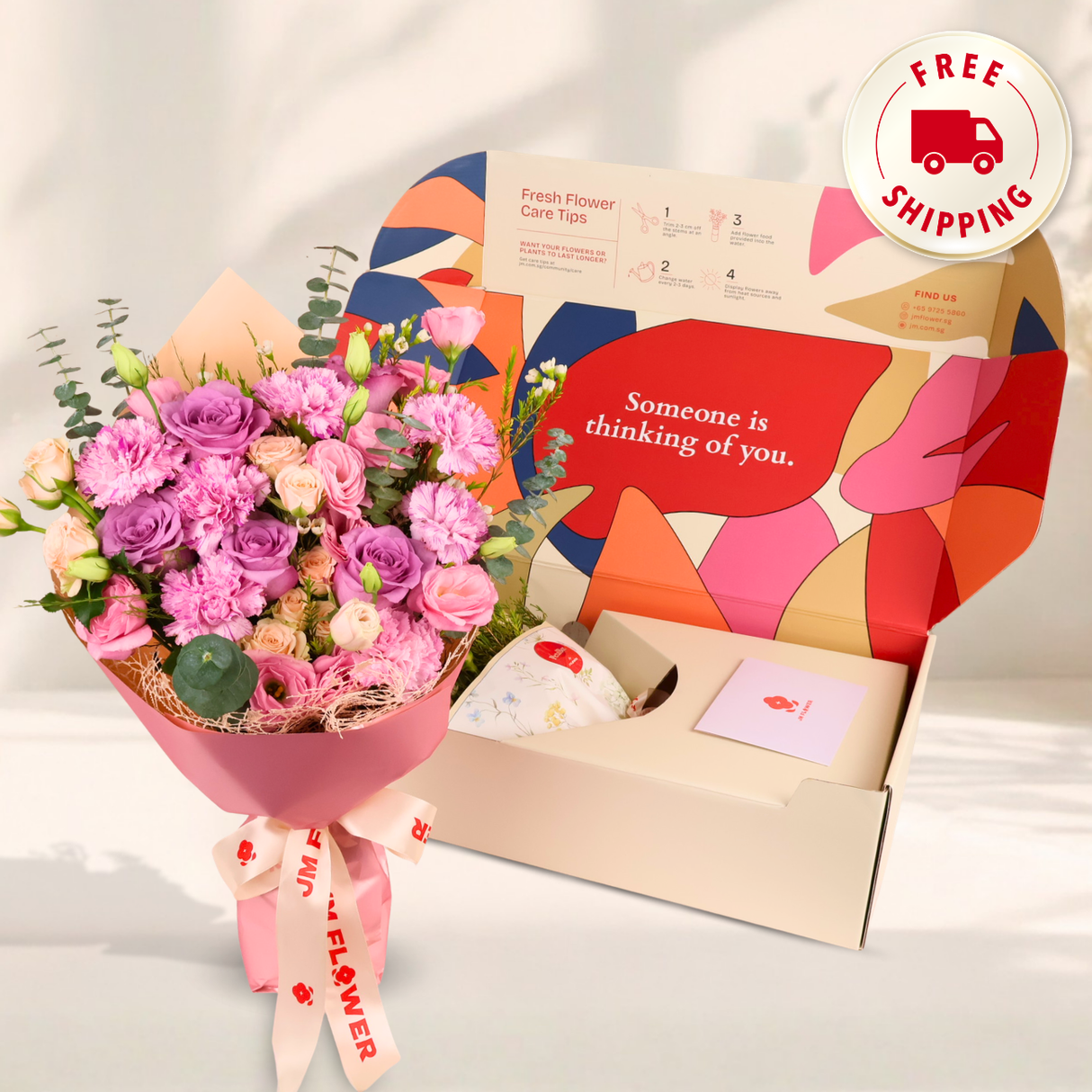 Loving Bloom (Rose, Carnation, Eustoma) - Mother's Day PetalBox