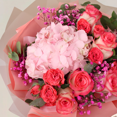 Loving Grace (Hydrangea, Rose, Rose Spray) - Flower Bouquet