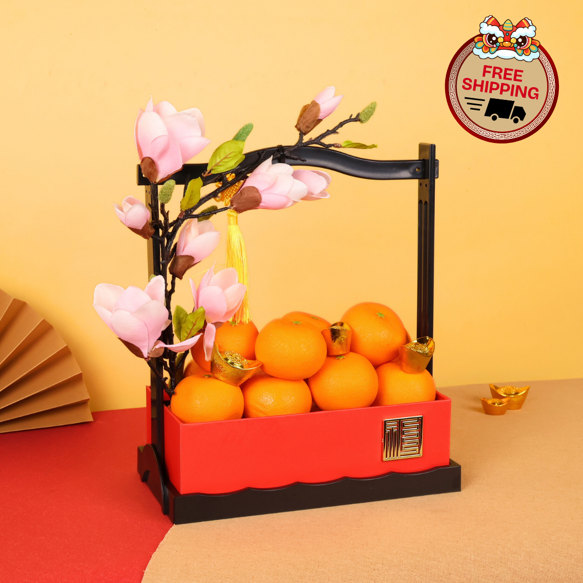 Mandarin Glow (18 Oranges) - Orange and Flower CNY Hamper