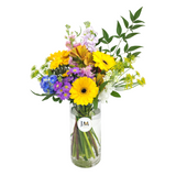 maritza Blue and Yellow Vase Arrangement Birthday Flower Bouquet Singapore