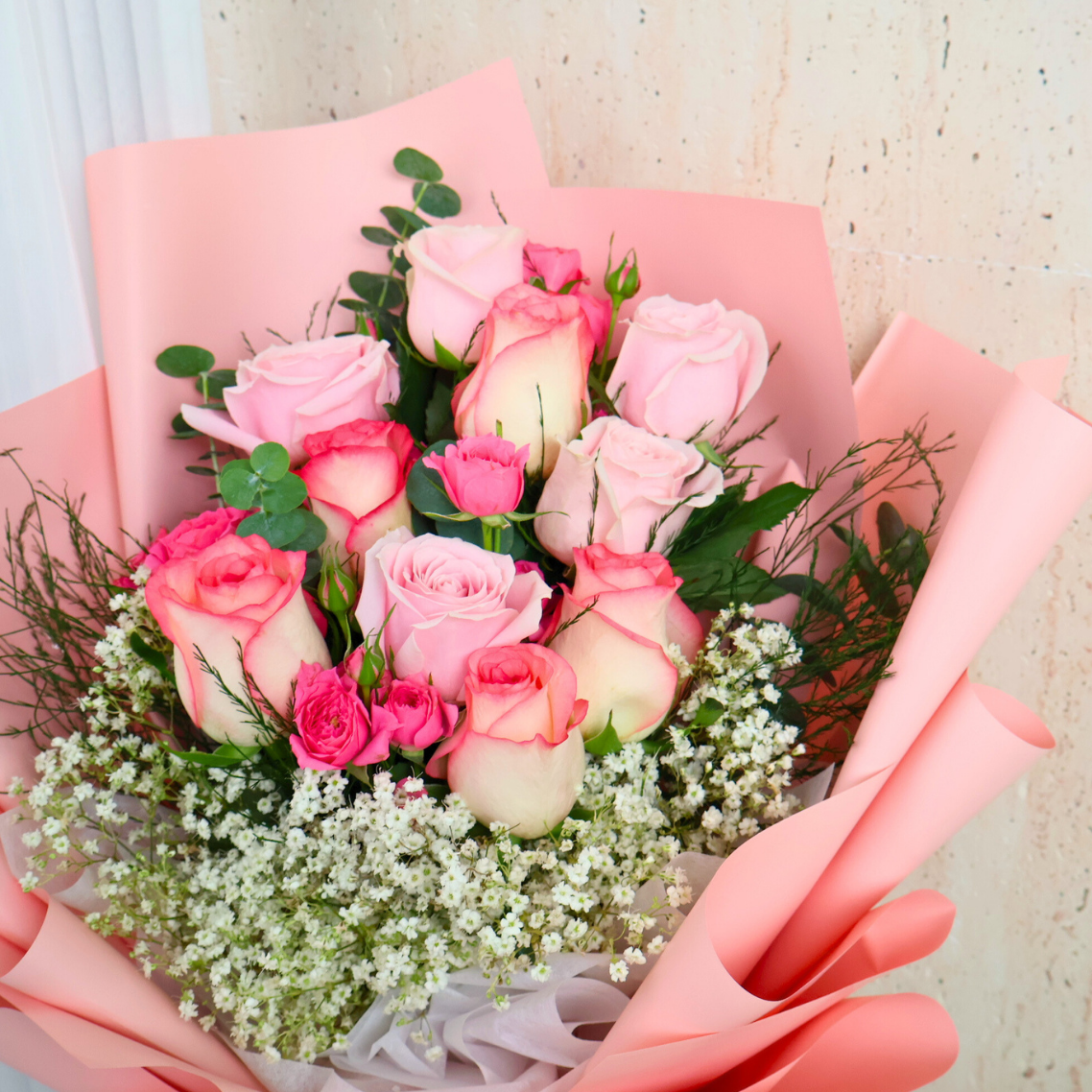 Melina (10 Roses)- Flower Bouquet