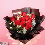 Midnight Love (9 Roses) - Valentine Flower Bouquet