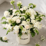 Noelle (Roses, Hydrangeas) - Reflexed Rose Luxe Flower Box