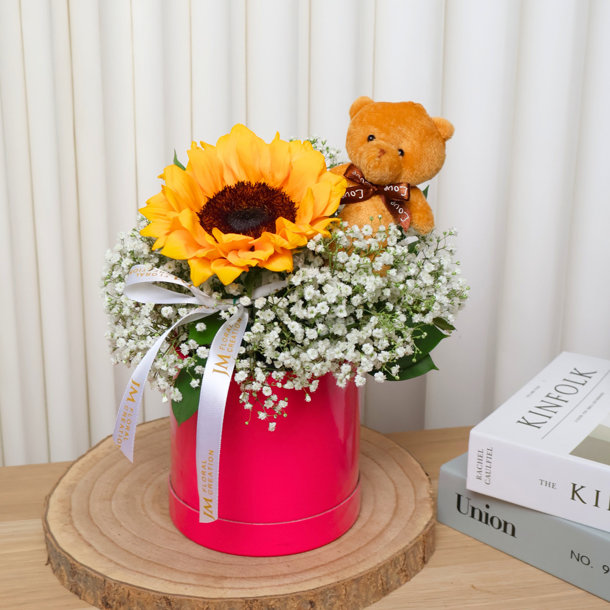 Wisdom Nest (1 Sunflower) - Table Flower Arrangement