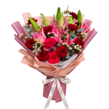 Nurturing Delights (Lily, Rose) - Valentine Flower Bouquet