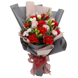 Pamper Joy (3 Freesia, 9 Carnations) - Flower Bouquet