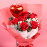 Passion Gesture (6 Roses) - Valentine Flower Bouquet