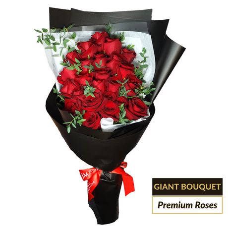 passion Red Roses Giant Bouquet Birthday Flower Bouquet Singapore