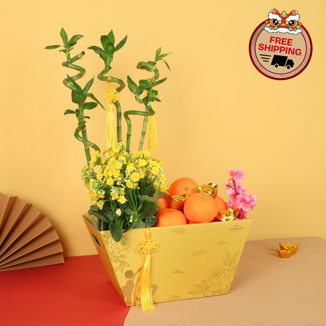 Lucky Citrus (18 Oranges) - Orange and Flower CNY Hamper