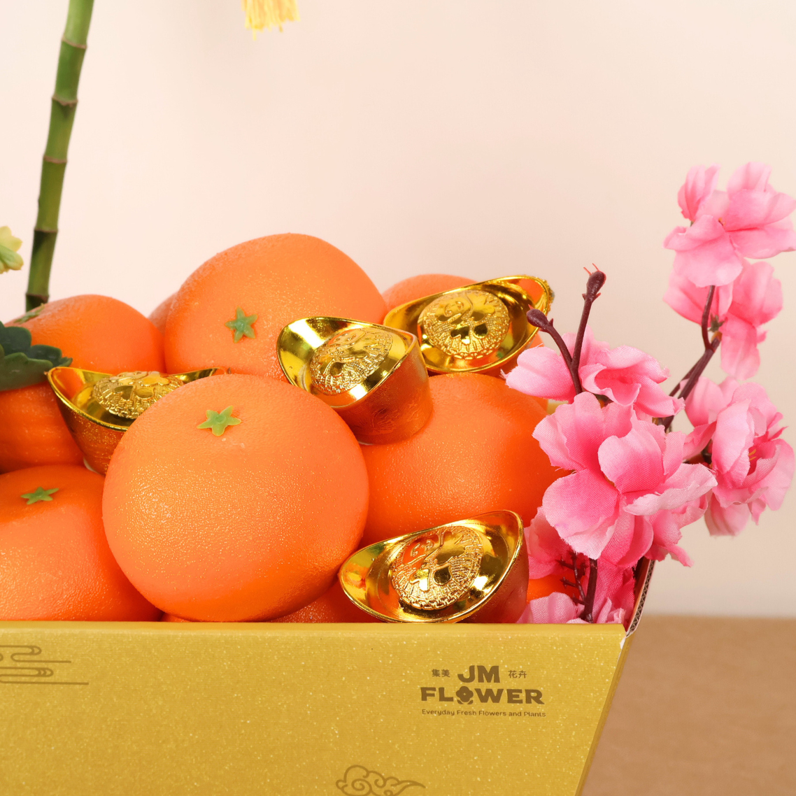 Lucky Citrus (18 Oranges) - Orange and Flower CNY Hamper