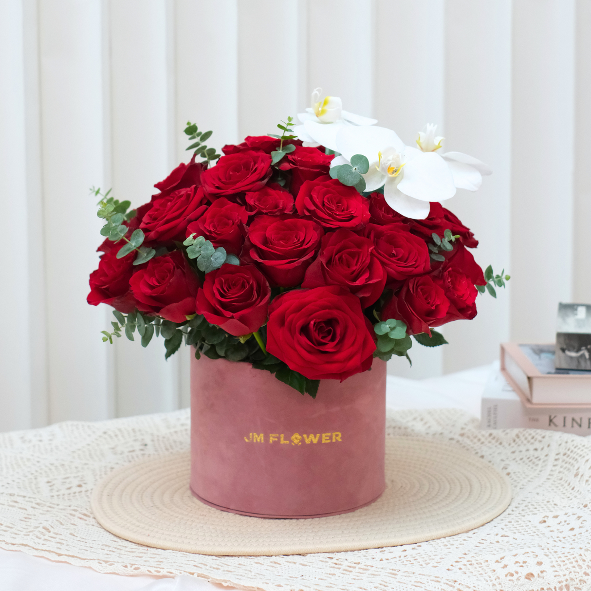 Bed of Roses (24 Roses) - Table Flower Arrangement