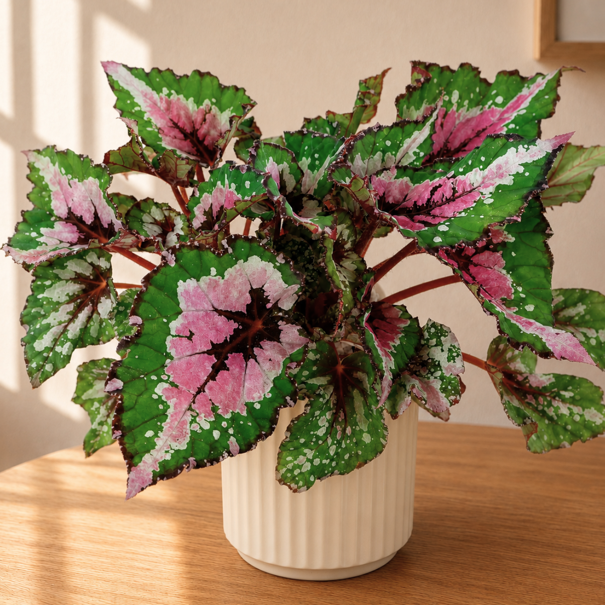 Begonia Alaska Creek Ceramic Pot