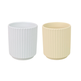 Pastel Ribbed Ceramic Pot