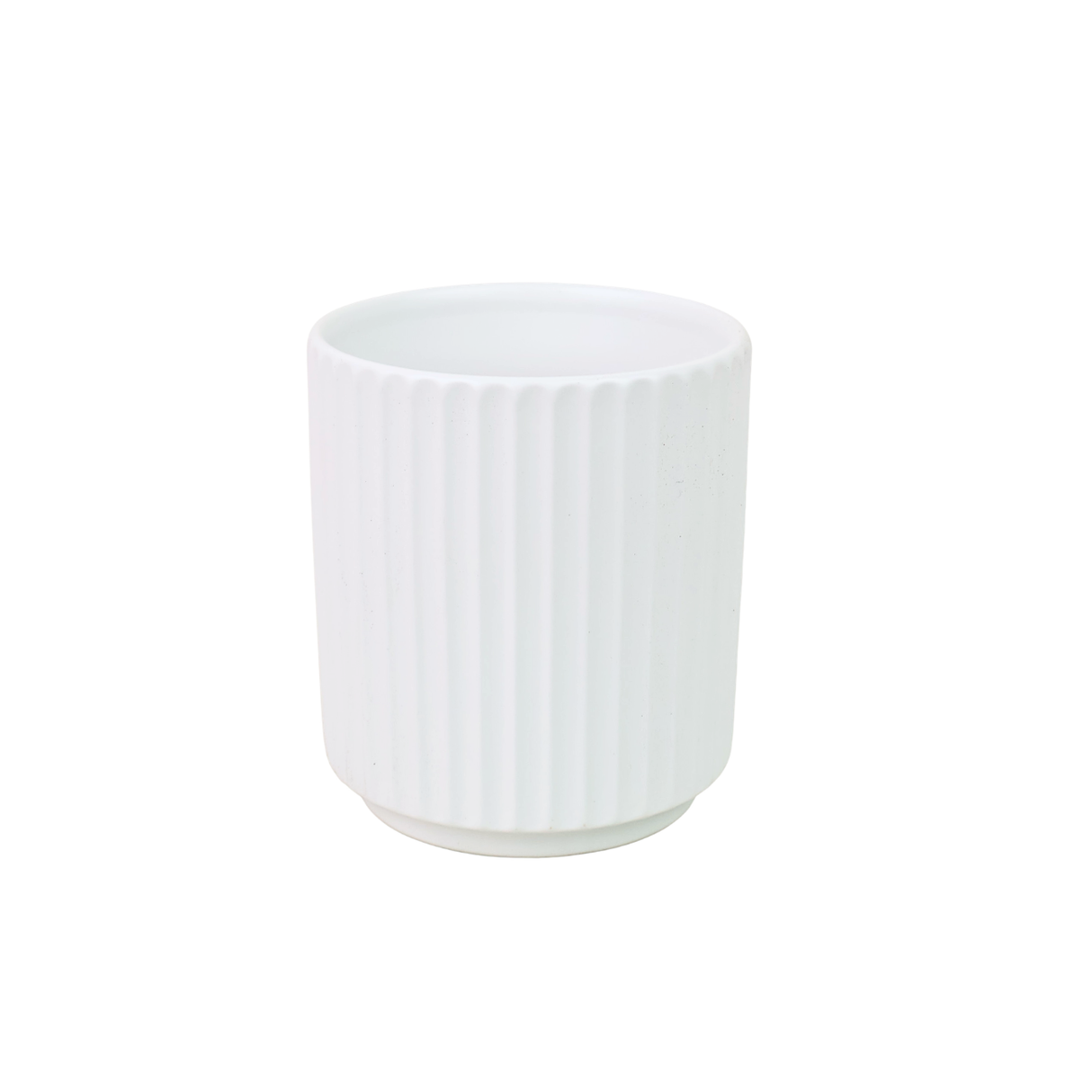 Pastel Ribbed Ceramic Pot
