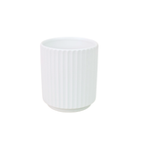 Pastel Ribbed Ceramic Pot