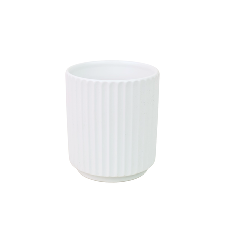 Pastel Ribbed Ceramic Pot