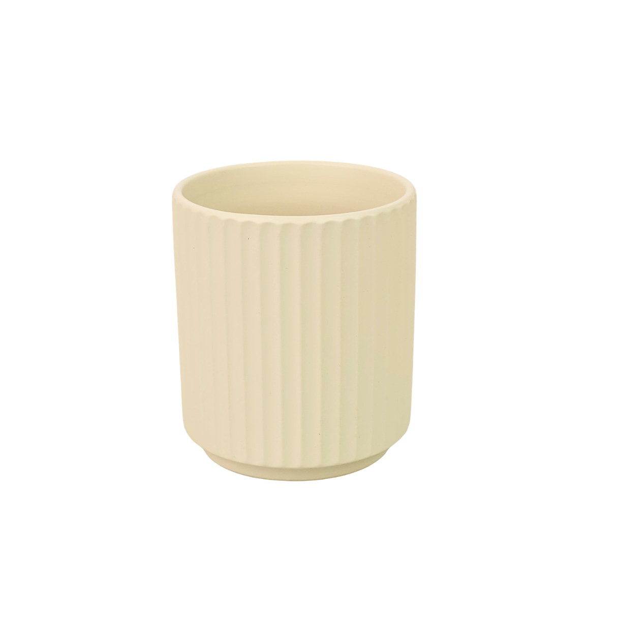 Pastel Ribbed Ceramic Pot