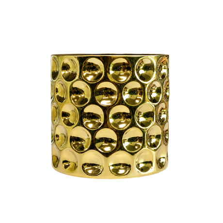 Glossy Gold Ceramic Pot