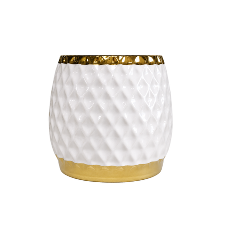 Glossy Gold Ceramic Pot