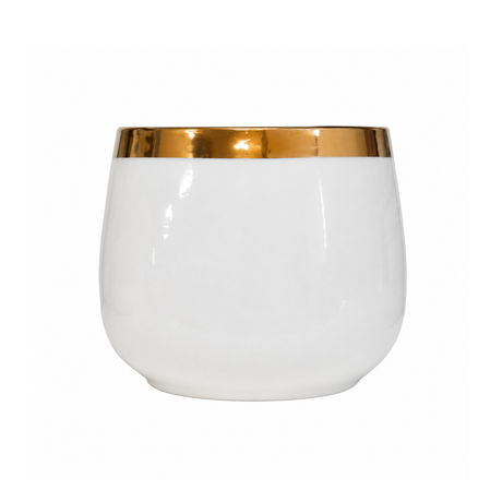 Glossy Gold Ceramic Pot