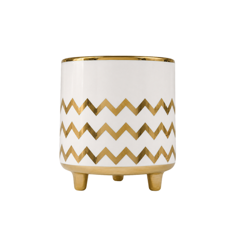 Glossy Gold Ceramic Pot