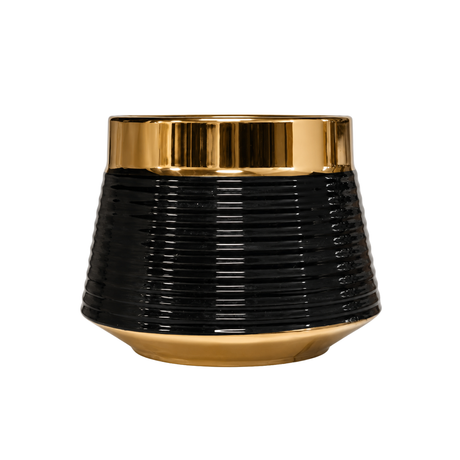 Glossy Gold Ceramic Pot