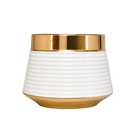 Glossy Gold Ceramic Pot