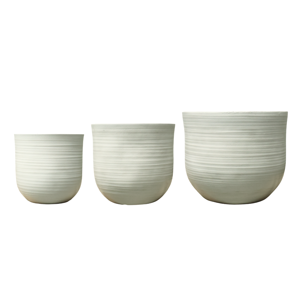 Alabaster White Ceramic Pot