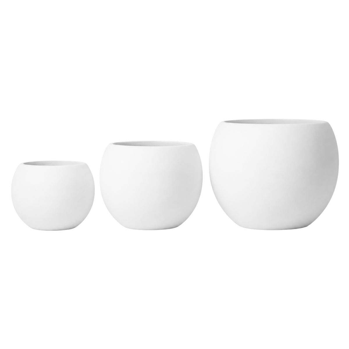White Round Ceramic Pot
