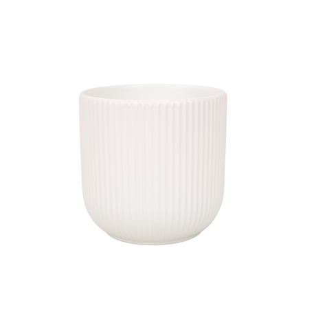 Soft Line Ridge Ceramic Pot