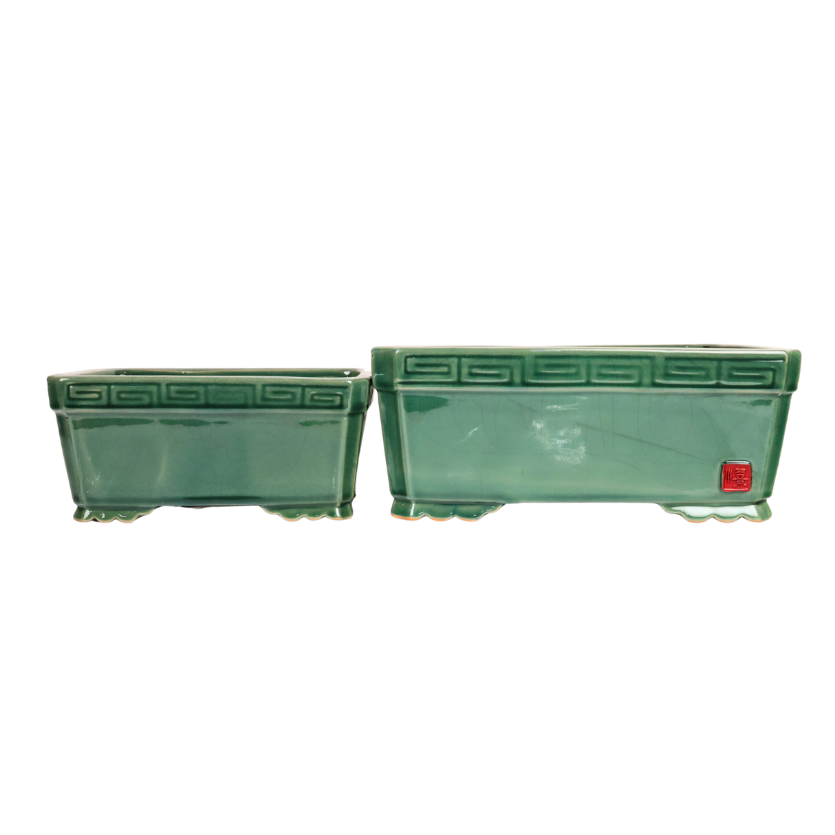 Heritage Green Bonsai Ceramic Pot