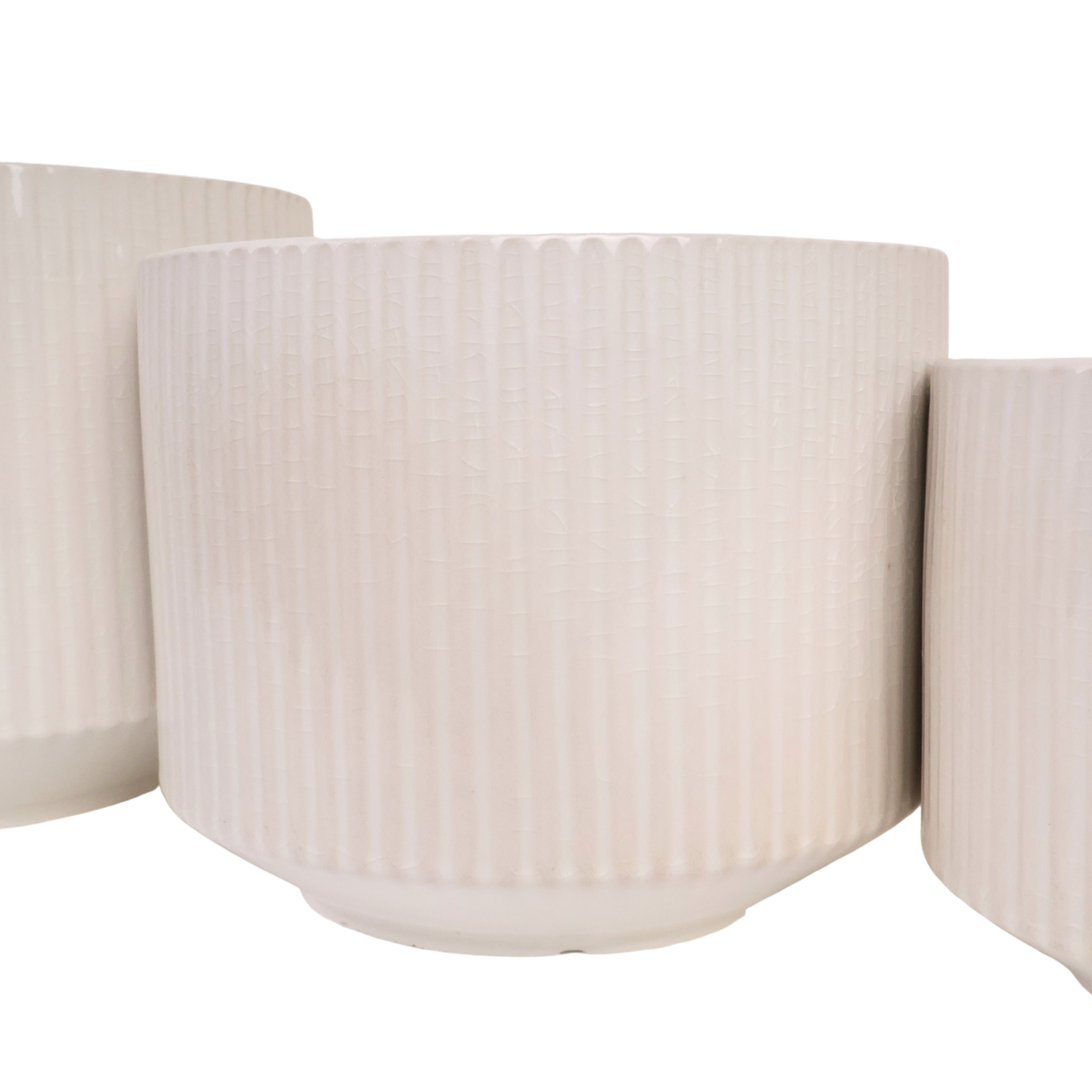 White Ridge Ceramic Pot