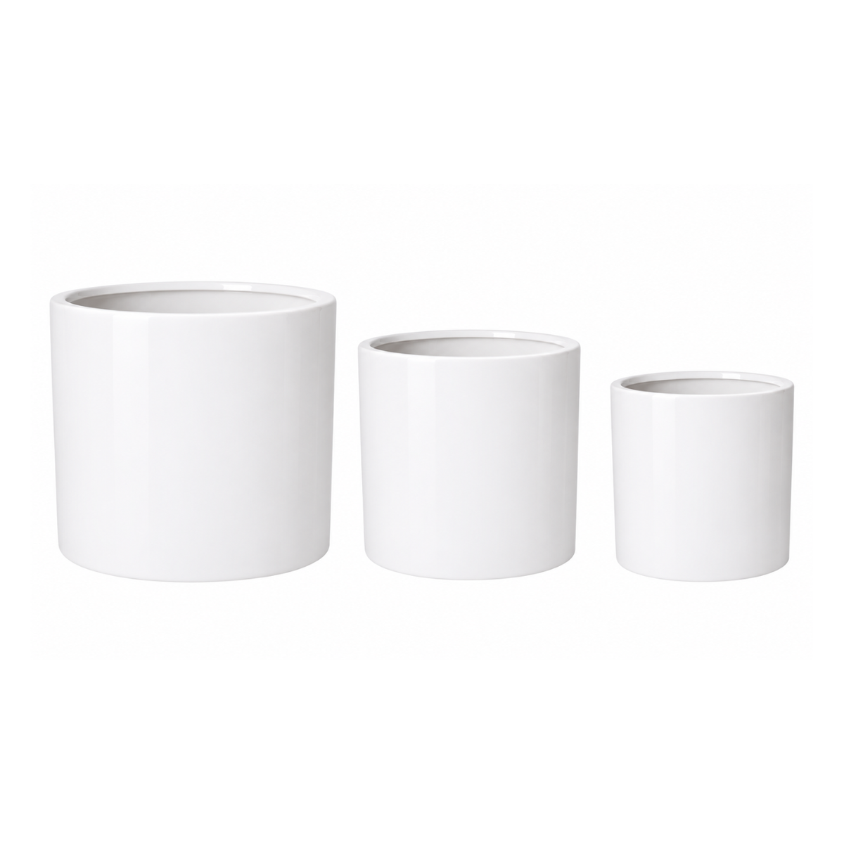 White Glossy Ceramic Pot