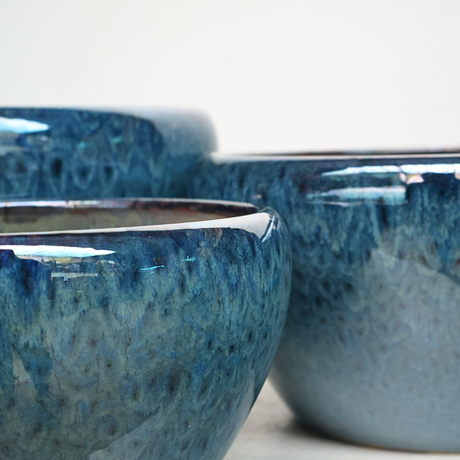 Ocean Blue Ceramic Pot