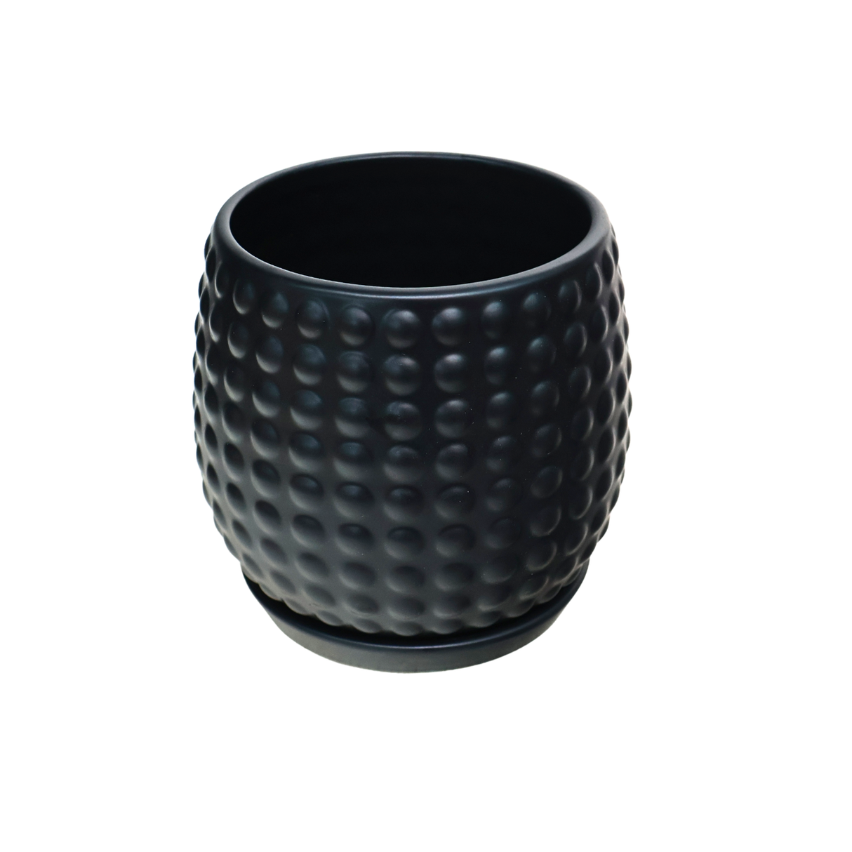 Black Ceramic Pot