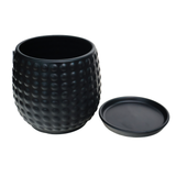Black Ceramic Pot