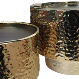 Hammered Gold Ceramic Pot