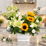 Sunshine Elegance (Sunflowers, Lily) - Table Arrangement