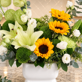 Sunshine Elegance (Sunflowers, Lily) - Table Arrangement