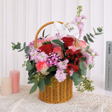 Alba (Roses, Carnations, Mattiola) - Flower Basket