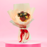 Ferrero Heartbeat (3 Roses, 5 Ferrero) - Flower Chocolate Bouquet