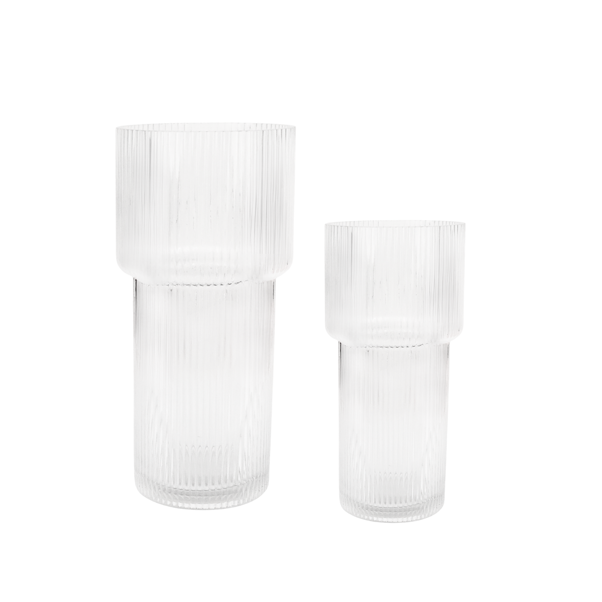 Ribbed Glass Vase