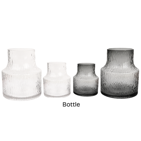 Glass Crystal Bark Vase