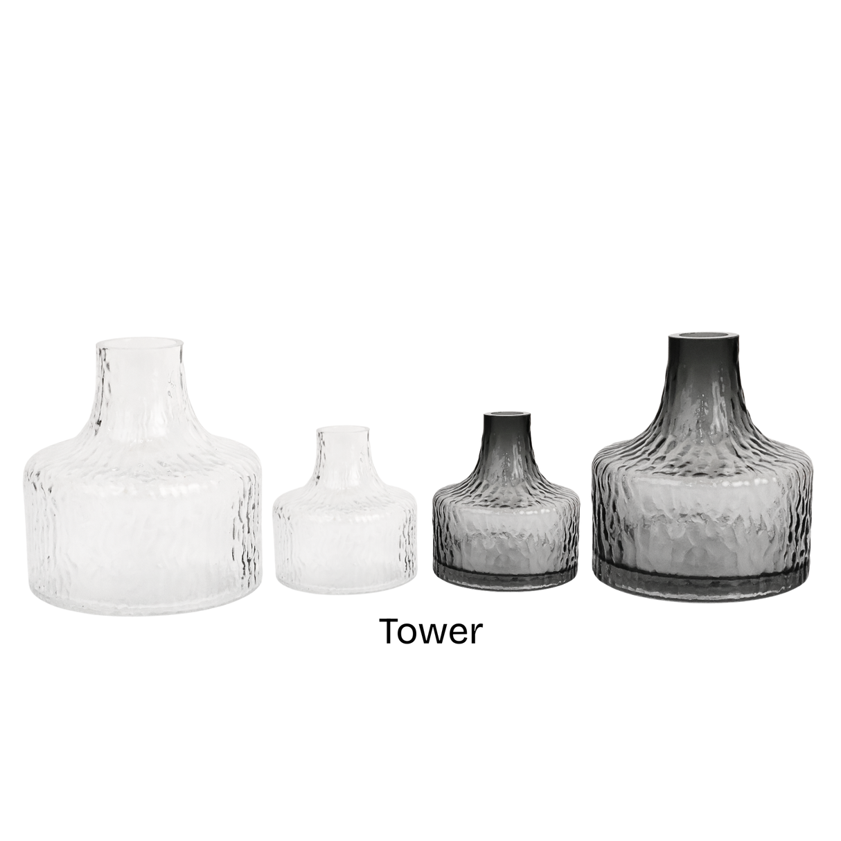 Crystal Bark Glass Vase