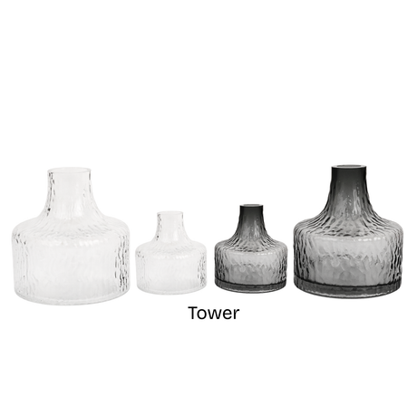 Glass Crystal Bark Vase