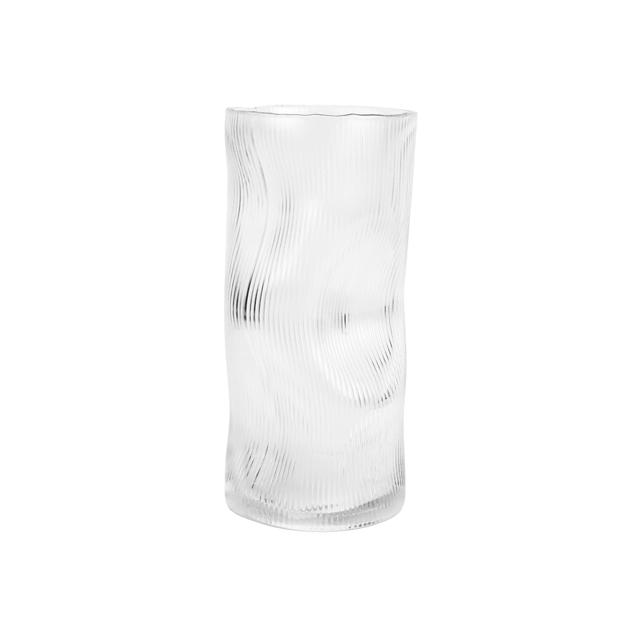 Crystal Wave Glass Vase
