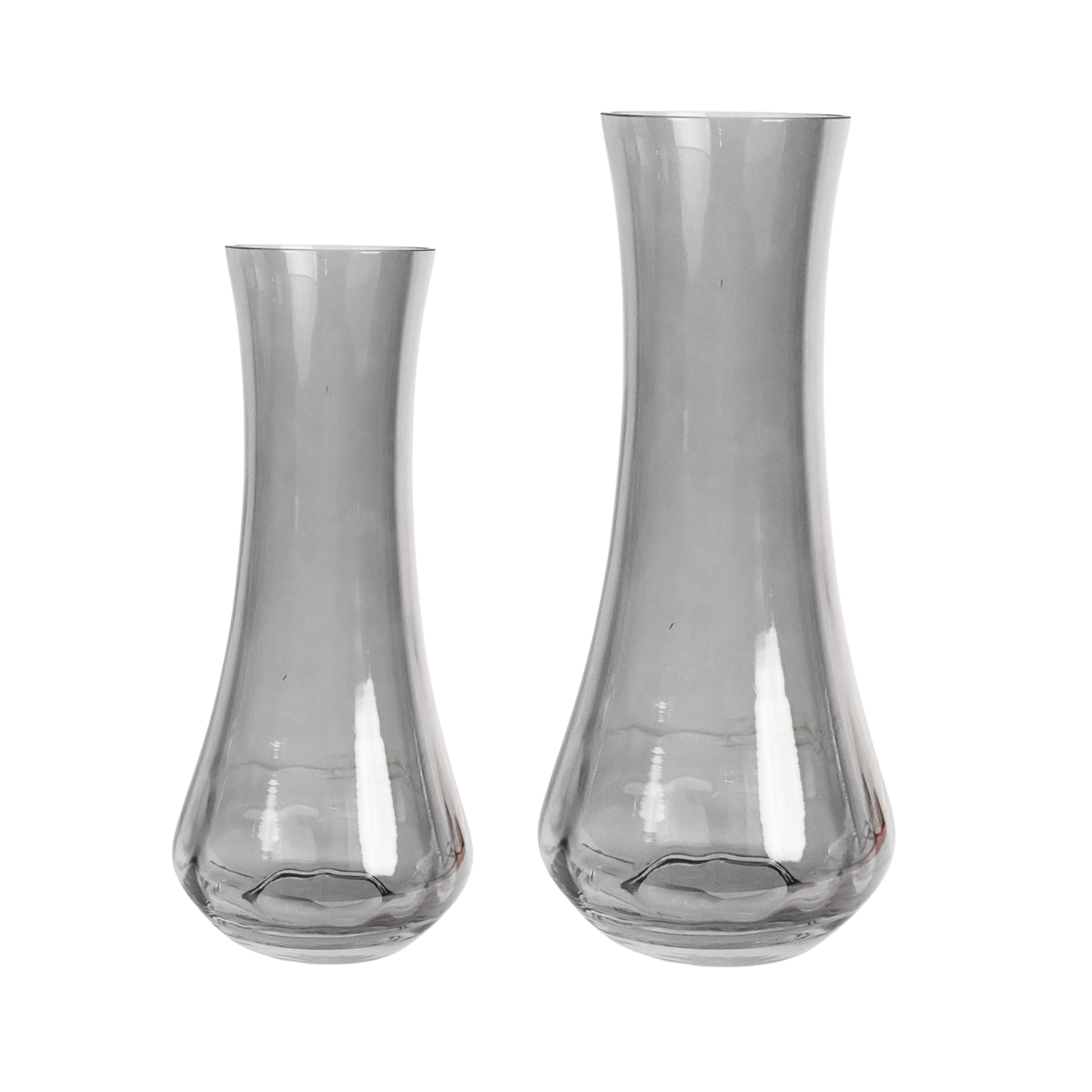 Curve Grey Glass Vase
